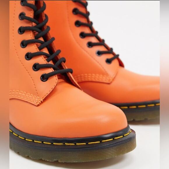 Dr. Martens Other - Dr. Martens Delaney T Lamper Pumpkin Orange Lace Up Boots 20669804 with Zip